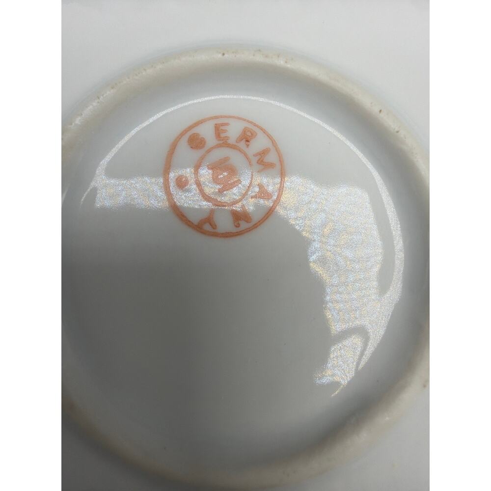 Antique Germany 101 Porcelain Serving Bowl 11” Roses Pink Gold Art Nouveau - Picture 12 of 14